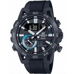 CASIO EDIFICE SMARTWATCH BLACK RUBBER STRAP ECB-40PB-1AEF