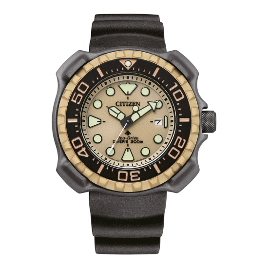 Citizen Eco-Drive Divers Titanium Black Rubber Strap BN0226-10P