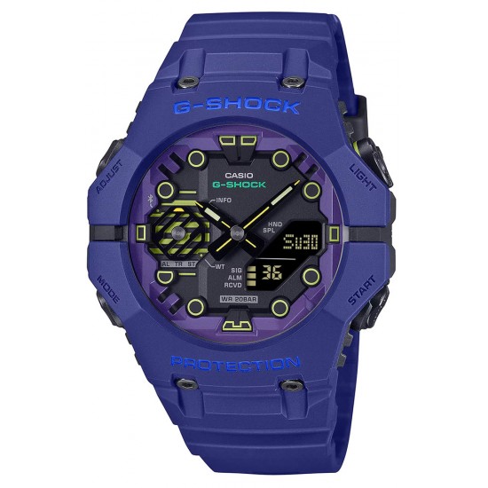 CASIO G-SHOCK ANALOG-DIGITAL BLACK RUBBER STRAP GA-B001CBR-2AER