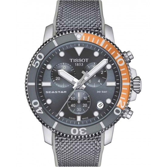 Tissot T-Sport Seastar Chronograph Grey Fabric Strap T1204171708101