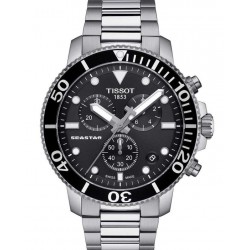Tissot T-Sport Seastar Chronograph Silver Stainless Steel Bracelet T1204171105100