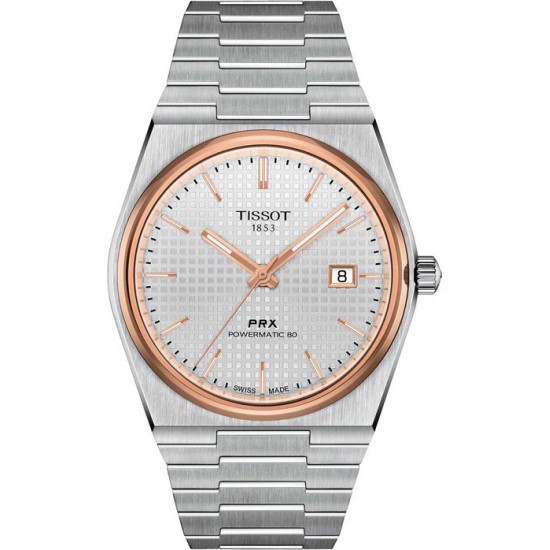 Tissot PRX Powermatic Automatic Silver Stainless Steel Bracelet T1374072103100