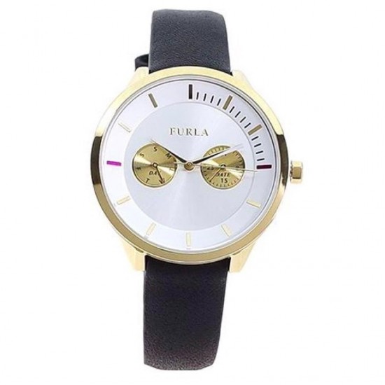 FURLA BLACK LEATHER STRAP R4251102517
